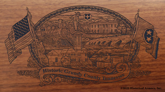 Grundy County Tennessee Engraved Rifle Buttstock
