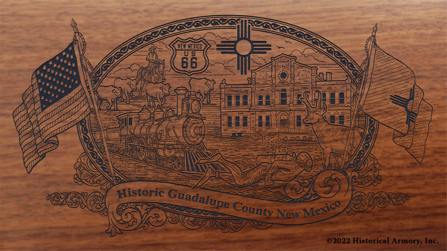 Guadalupe County New Mexico Engraved Rifle Buttstock