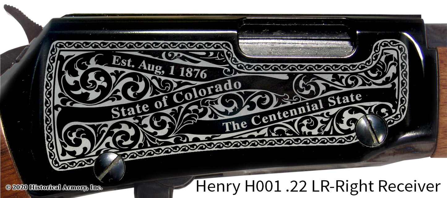 Gunnison County Colorado Engraved Rifle