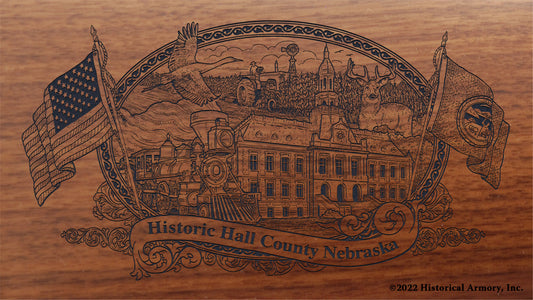 Hall County Nebraska Engraved Rifle Buttstock