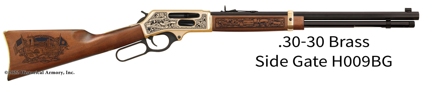 Hamilton County Ohio Engraved Henry .30-30 Brass Side Gate Rifle