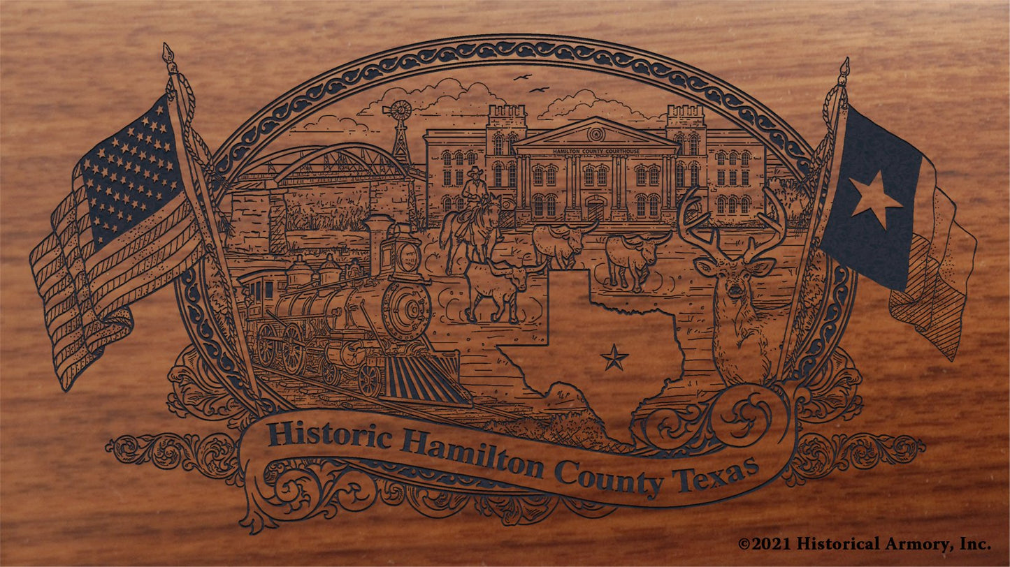 Engraved artwork | History of Hamilton County Texas | Historical Armory