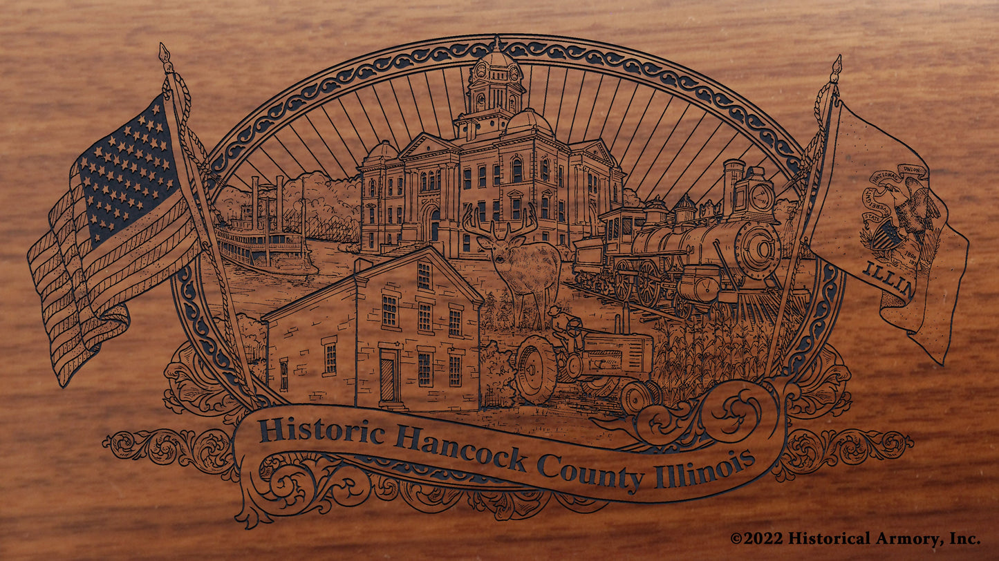 Engraved artwork | History of Hancock County Illinois | Historical Armory
