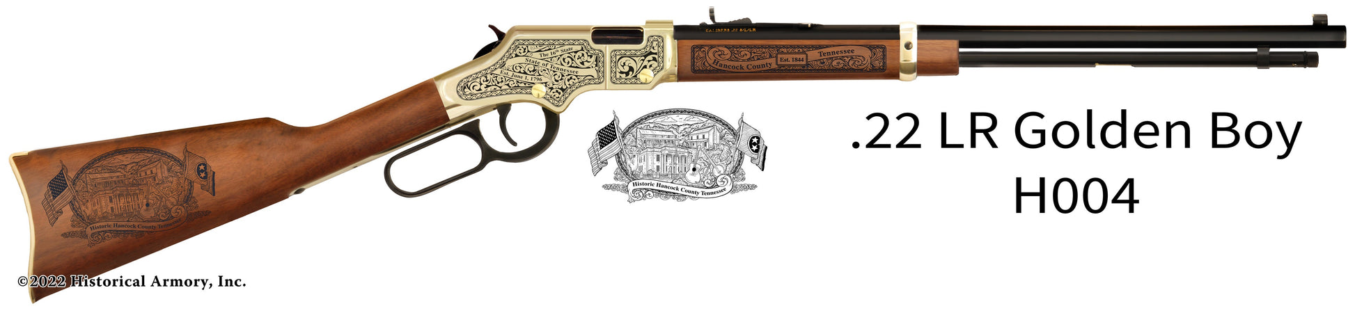 Hancock County Tennessee Engraved Henry Golden Boy Rifle