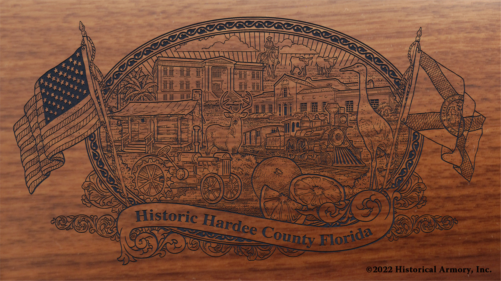 Hardee County Florida Engraved Rifle Buttstock