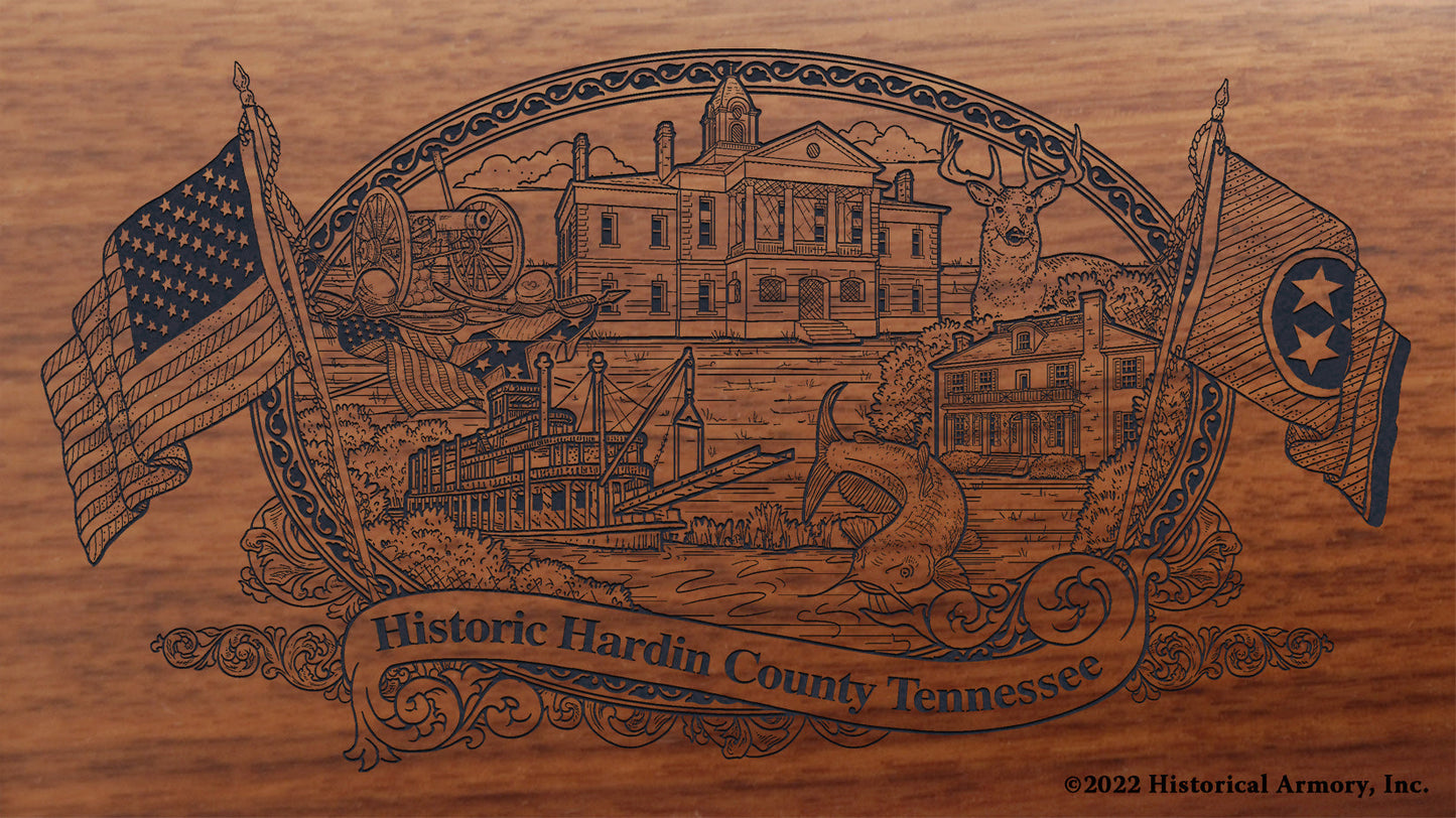 Hardin County Tennessee Engraved Rifle Buttstock