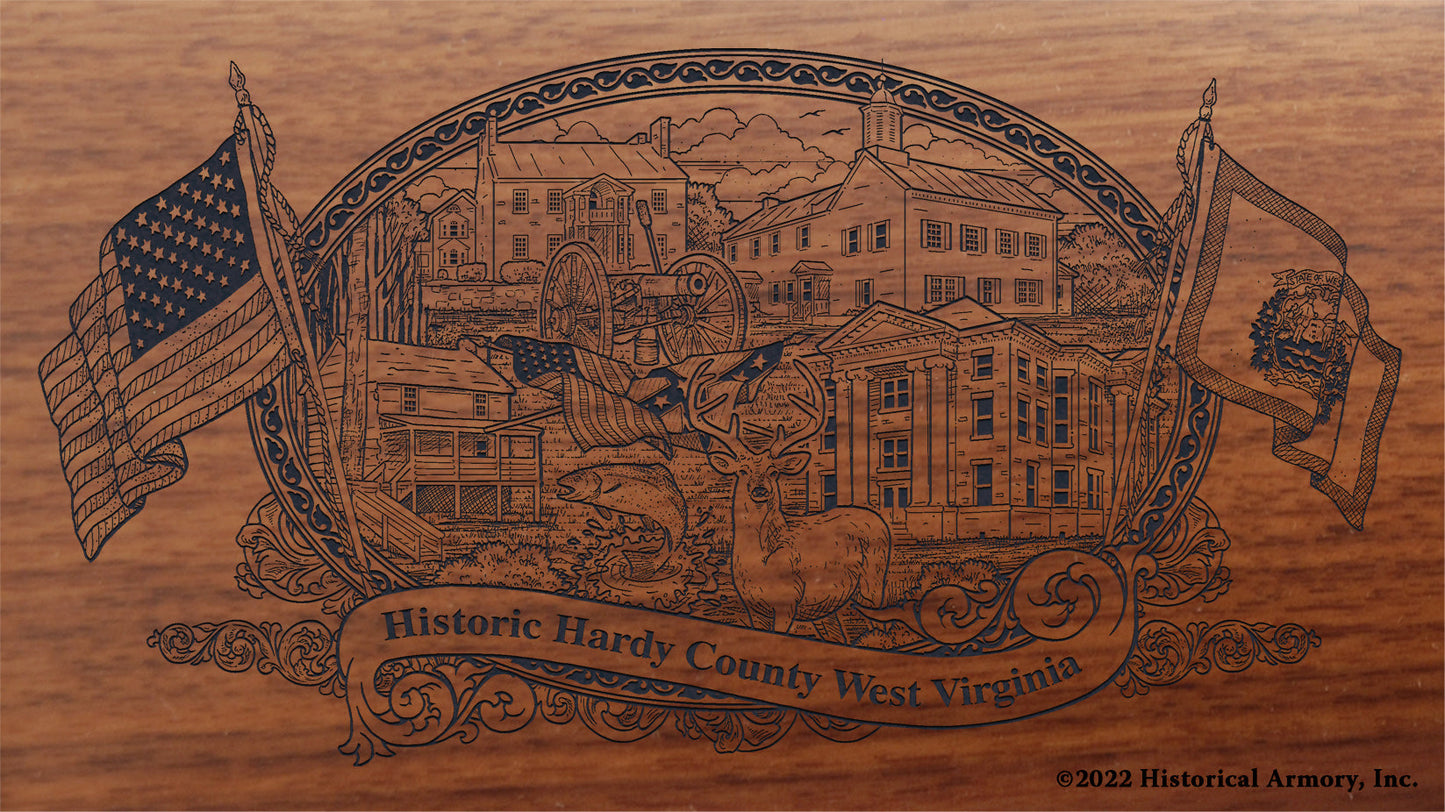 Hardy County West Virginia Engraved Rifle Buttstock