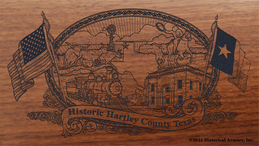 Engraved artwork | History of Hartley County Texas | Historical Armory