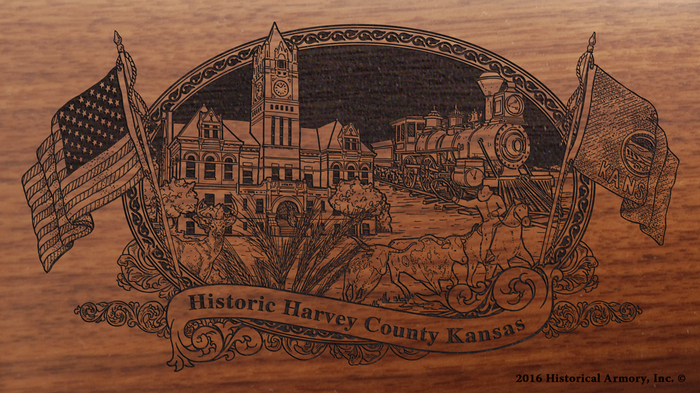 Harvey County Kansas Engraved Rifle