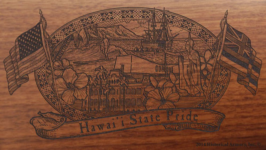 Hawaii State Pride Engraved Rifle