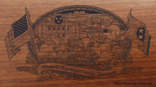 Haywood County Tennessee Engraved Rifle Buttstock