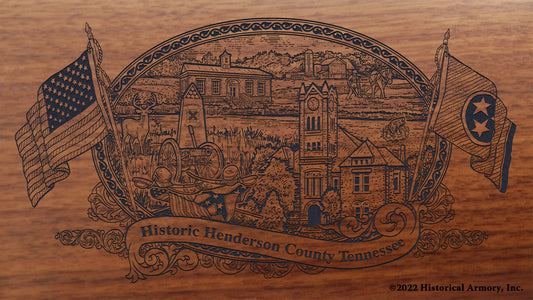 Henderson County Tennessee Engraved Rifle Buttstock