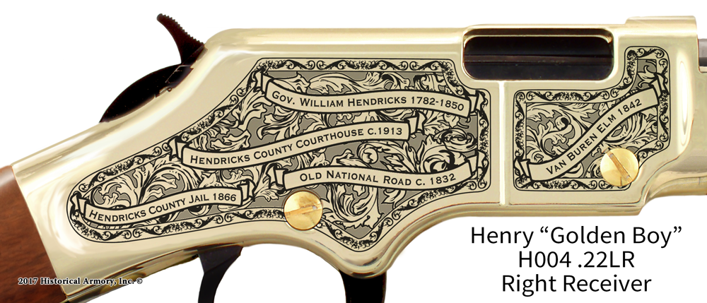 Hendricks County Indiana Engraved Rifle