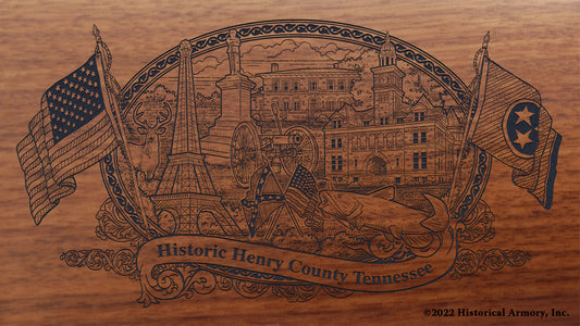 Henry County Tennessee Engraved Rifle Buttstock
