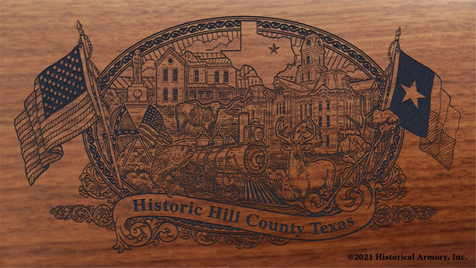 Engraved artwork | History of Hill County Texas | Historical Armory