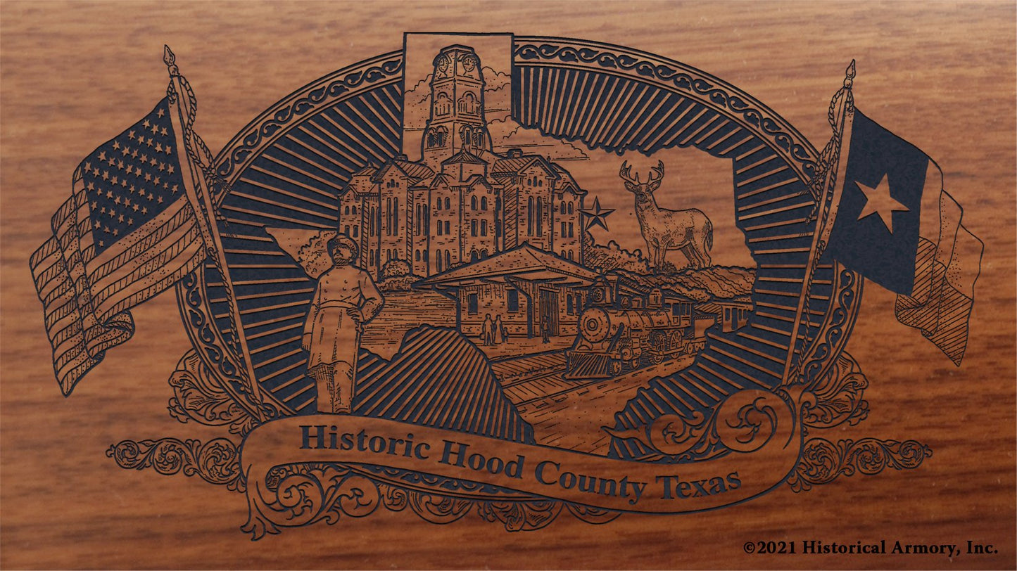 Engraved artwork | History of Hood County Texas | Historical Armory