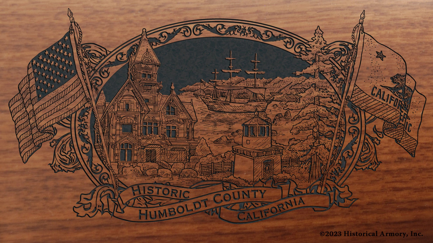 Humboldt County California Engraved Rifle Buttstock