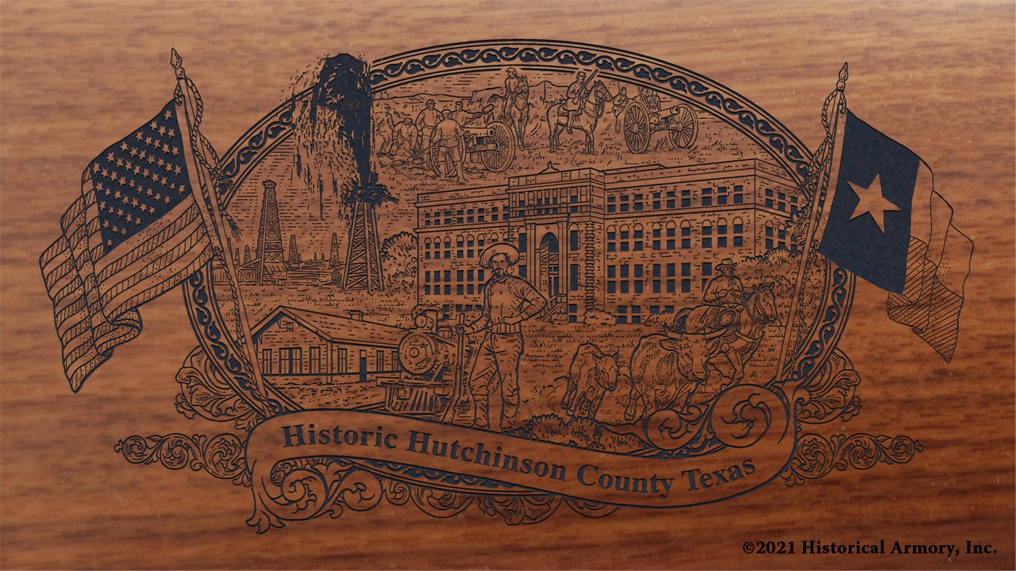 Engraved artwork | History of Hutchinson County Texas | Historical Armory