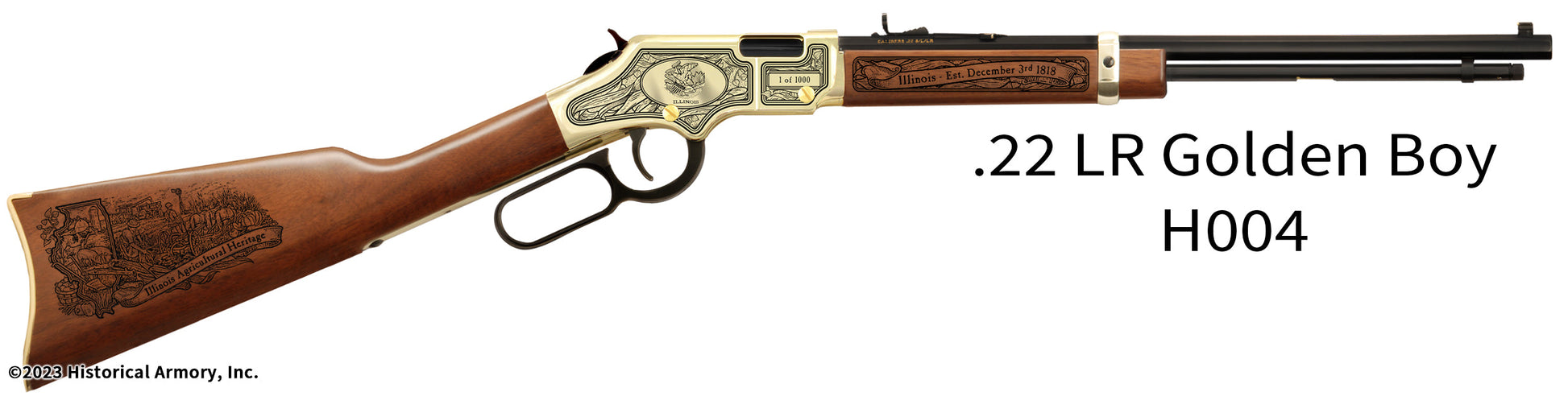 Illinois Agricultural Heritage Engraved Henry Golden Boy Rifle