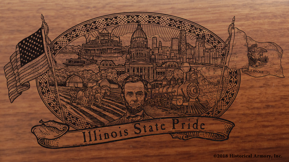 Illinois State Pride Engraved Rifle