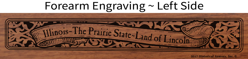 Illinois State Pride Engraved Henry Rifle - Forearm Detail