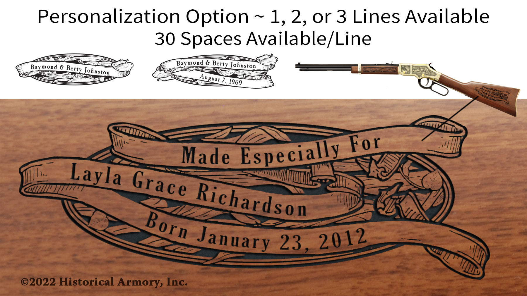 Indiana State Agricultural Heritage Engraved Personalized Rifle