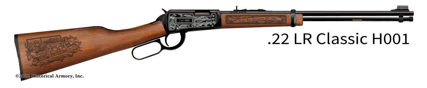 Iowa State Agricultural Heritage Engraved H001 .22 LRRifle 
