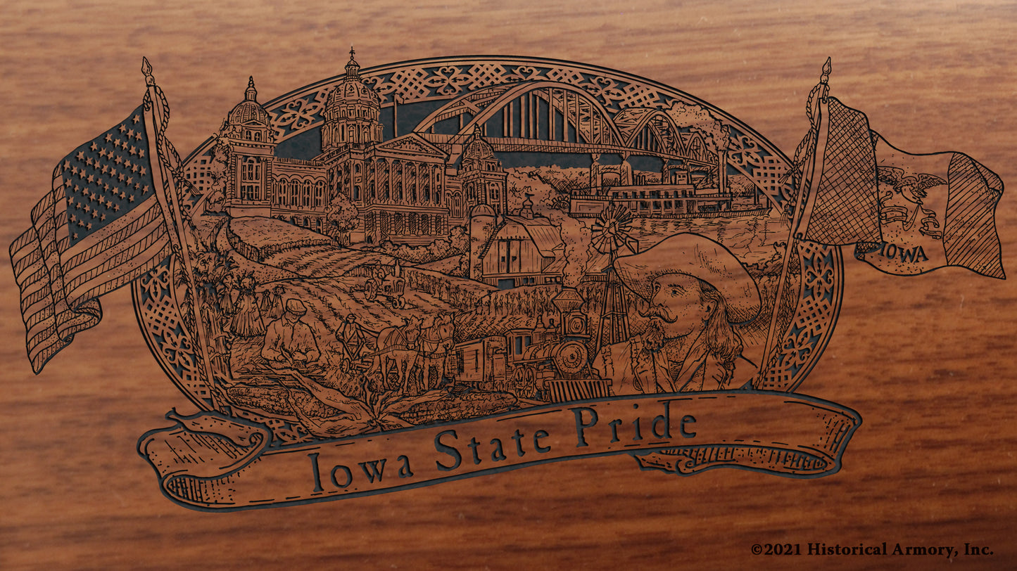 Iowa State Pride Engraved Rifle