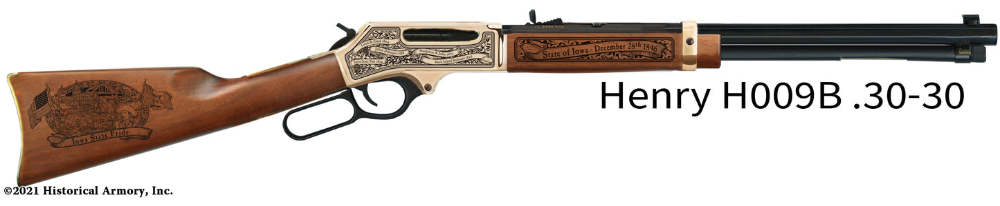 Iowa State Pride Engraved H009B .30-30 Henry Rifle
