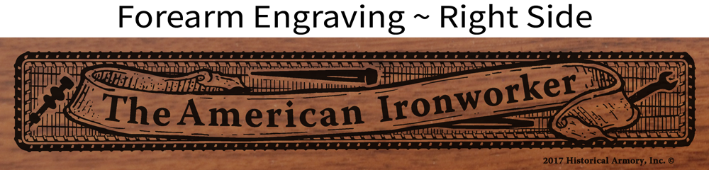 American Ironworkers Engraved Rifle Detail