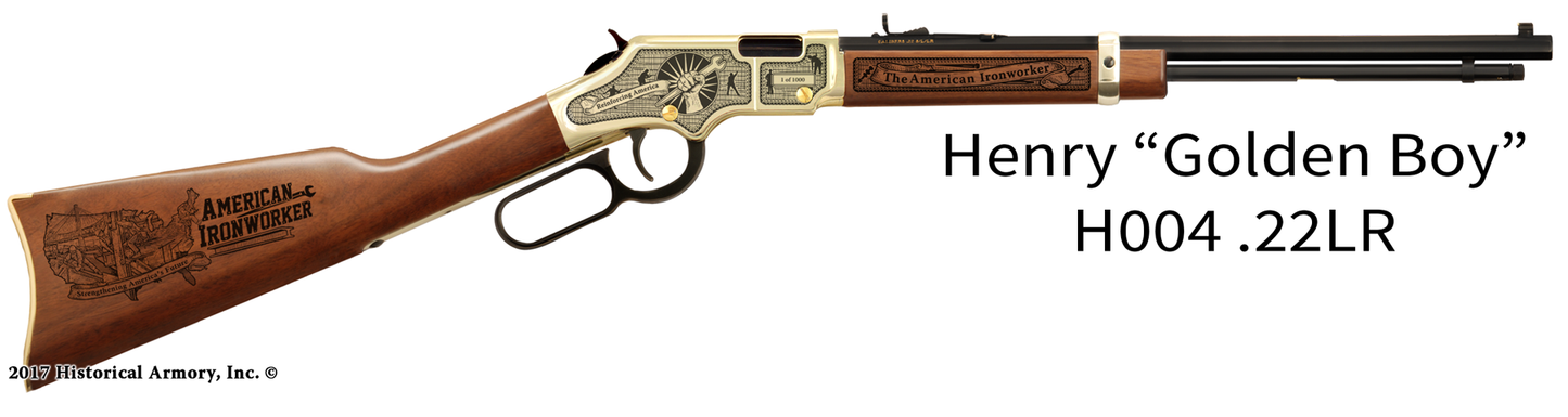 American Ironworker Engraved Henry Golden Boy Rifle