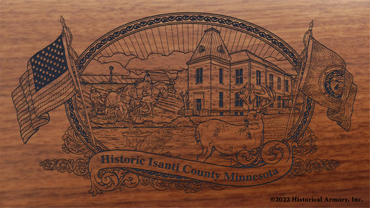 Isanti County Minnesota Engraved Rifle Buttstock