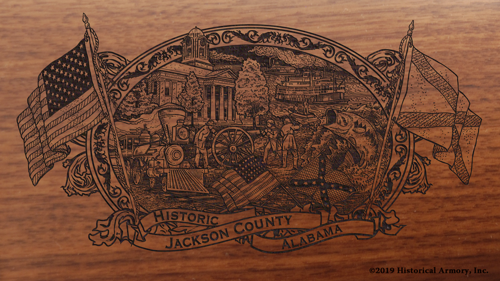 Jackson County Alabama Engraved Rifle