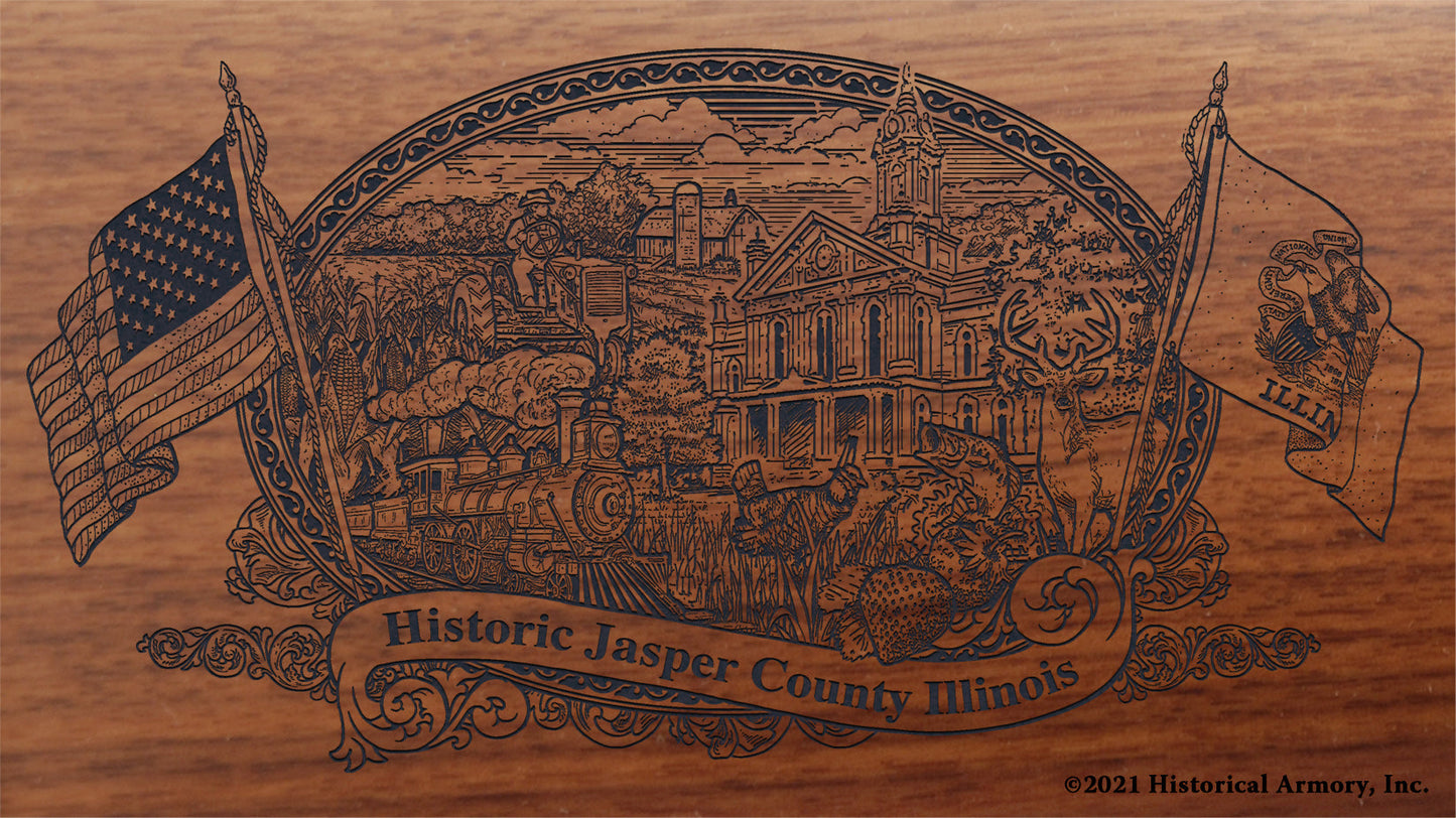 Engraved artwork | History of Jasper County Illinois | Historical Armory