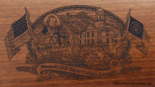 Jeff Davis County Georgia Engraved Rifle Buttstock