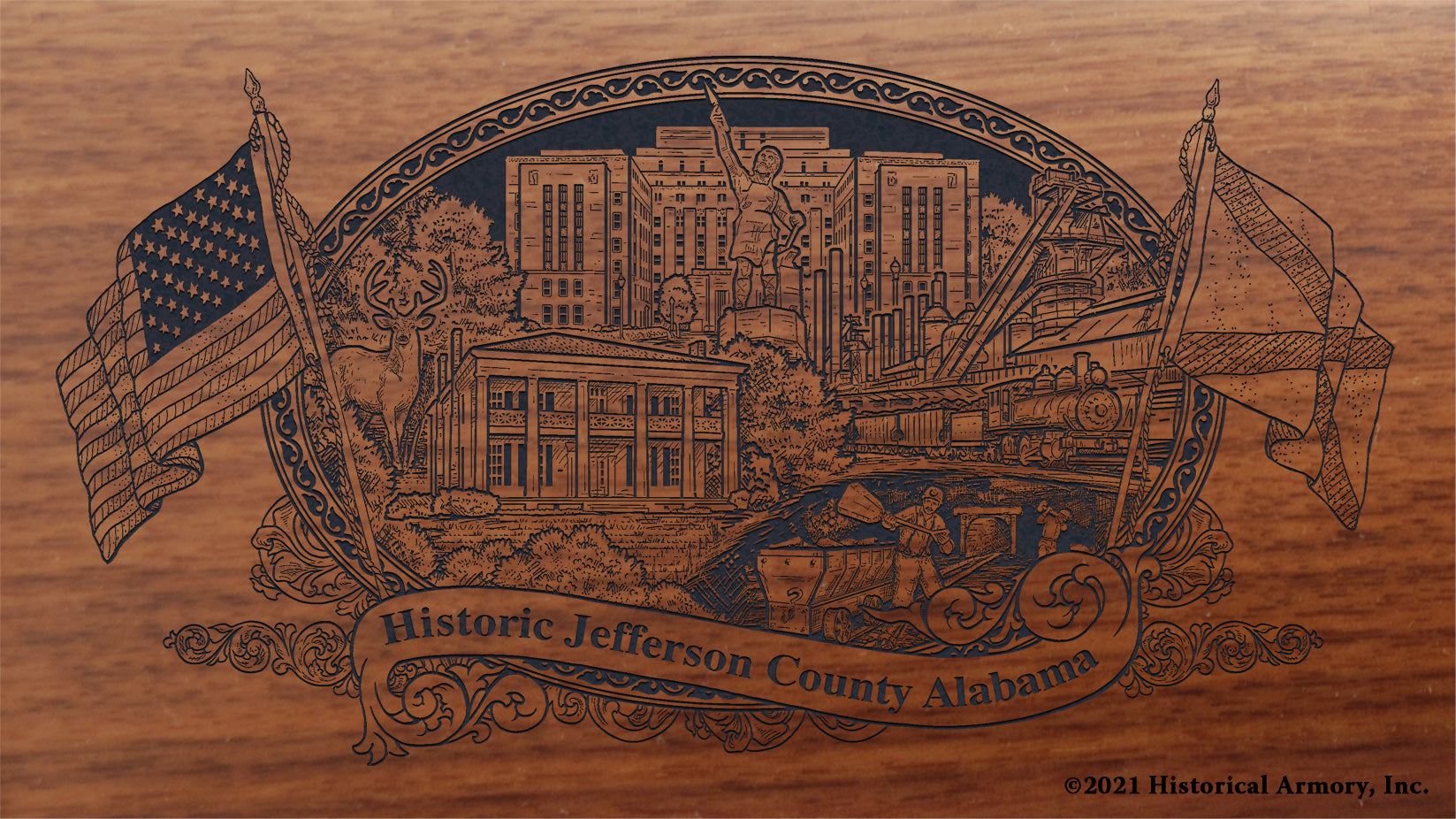 Engraved artwork | History of Jefferson County Alabama | Historical Armory
