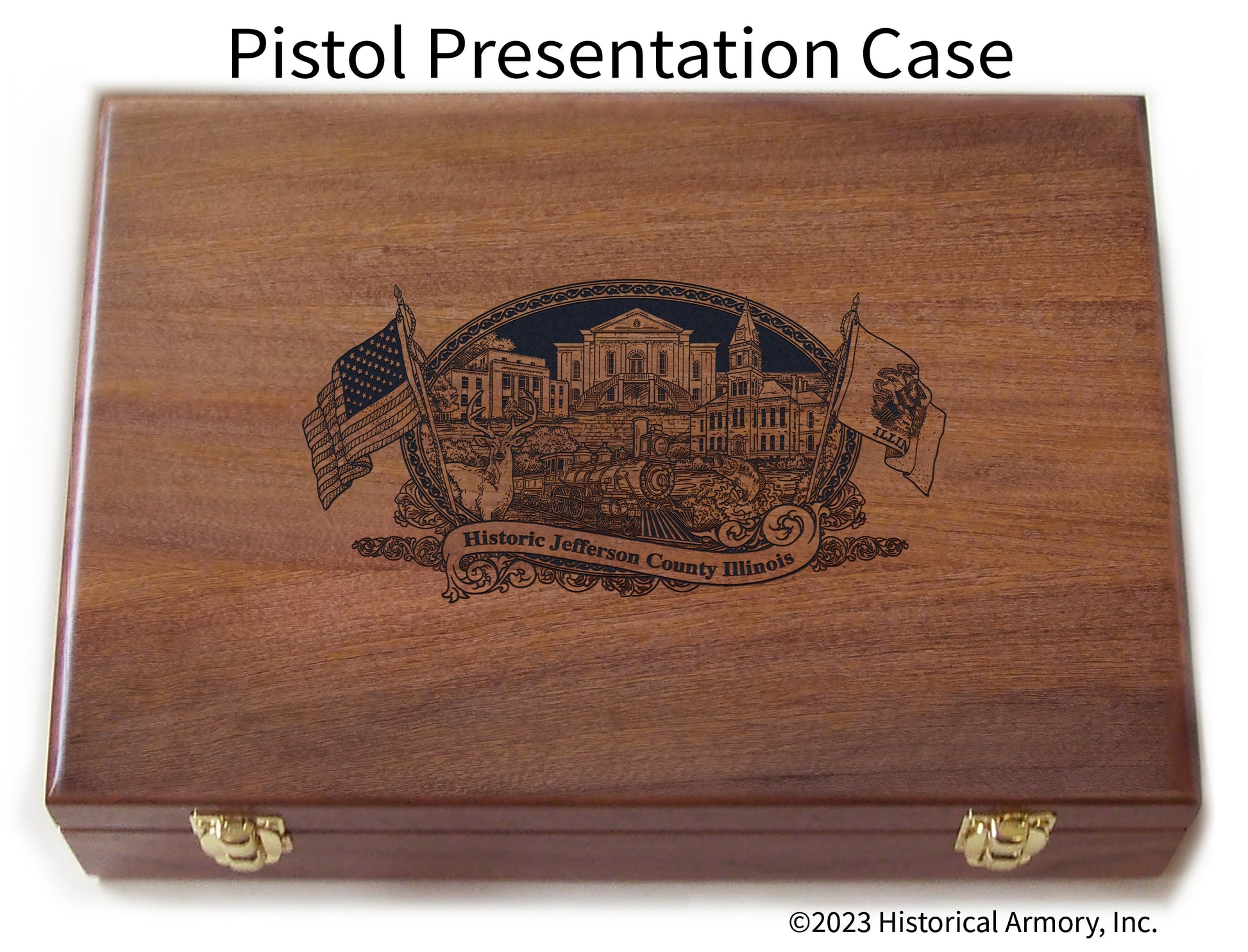 Jefferson County Illinois Engraved .45 Auto Ruger 1911 Presentation Case