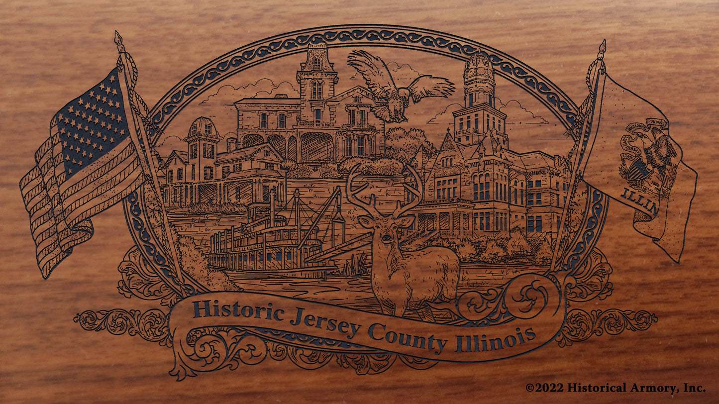 Engraved artwork | History of Jersey County Illinois | Historical Armory