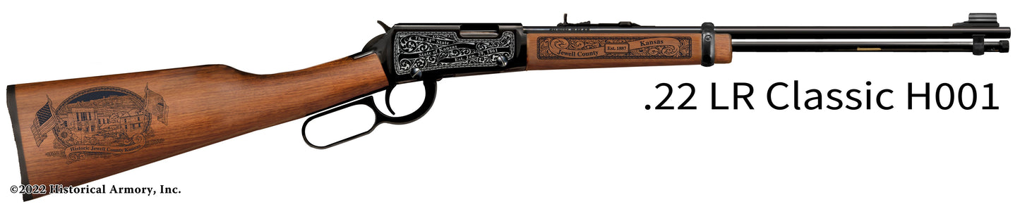 Jewell County Kansas Engraved Henry Golden Boy Rifle