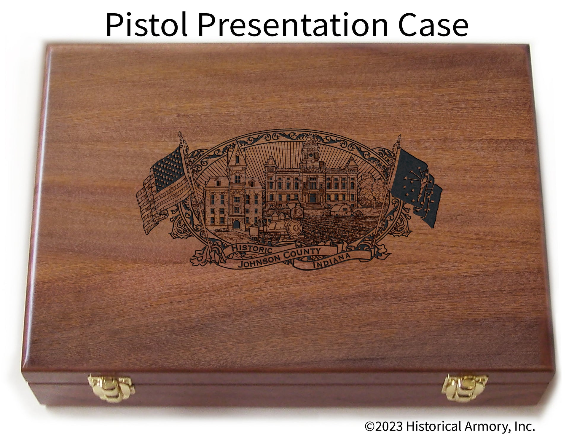 Johnson County Indiana Engraved .45 Auto Ruger 1911 Presentation Case