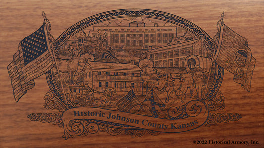 Johnson County Kansas Engraved Rifle Buttstock