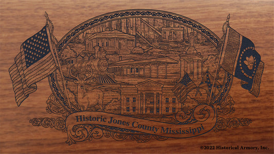 Jones County Mississippi Engraved Rifle Buttstock
