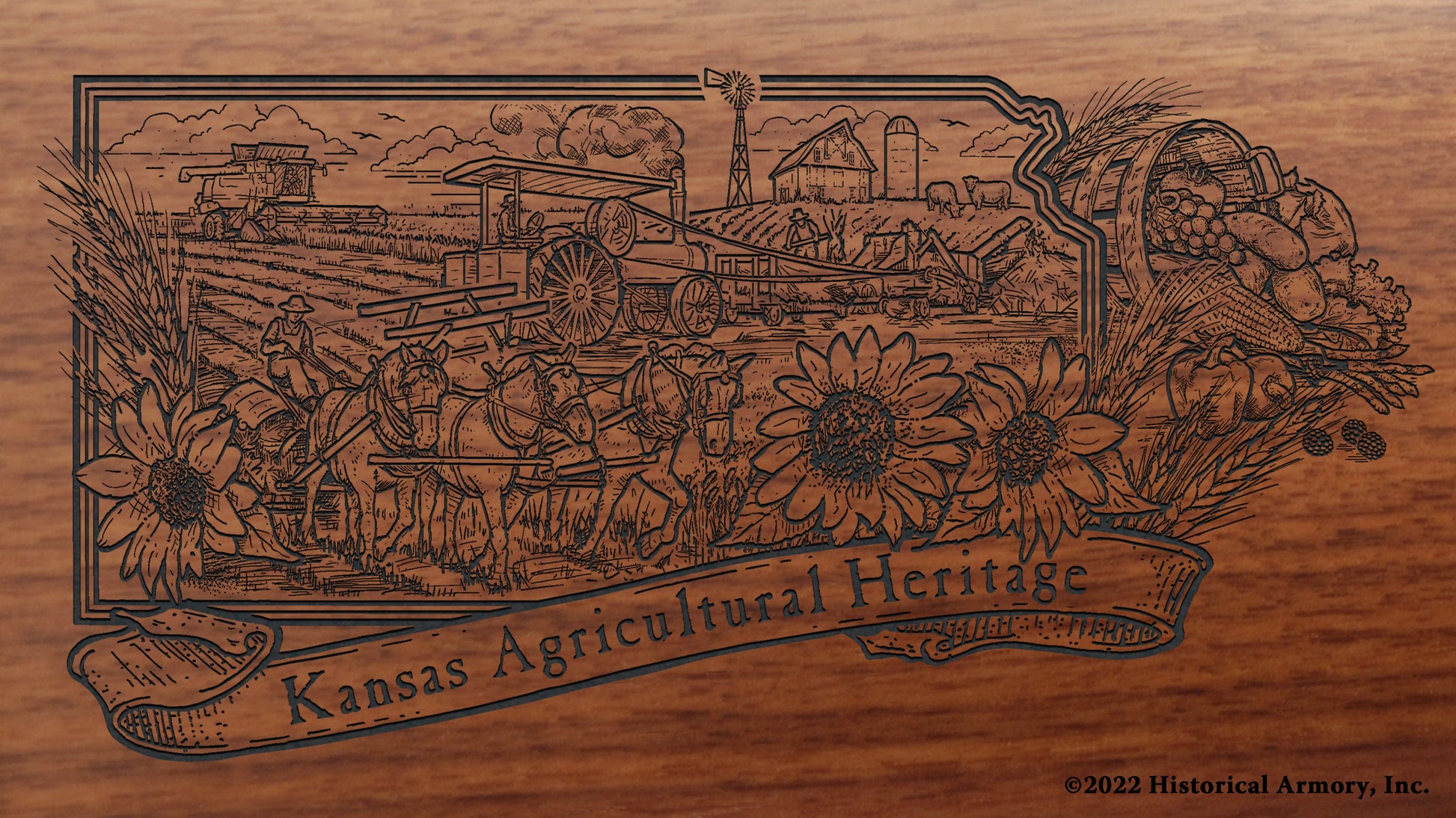 Kansas State Agricultural Heritage Engraved Rifle