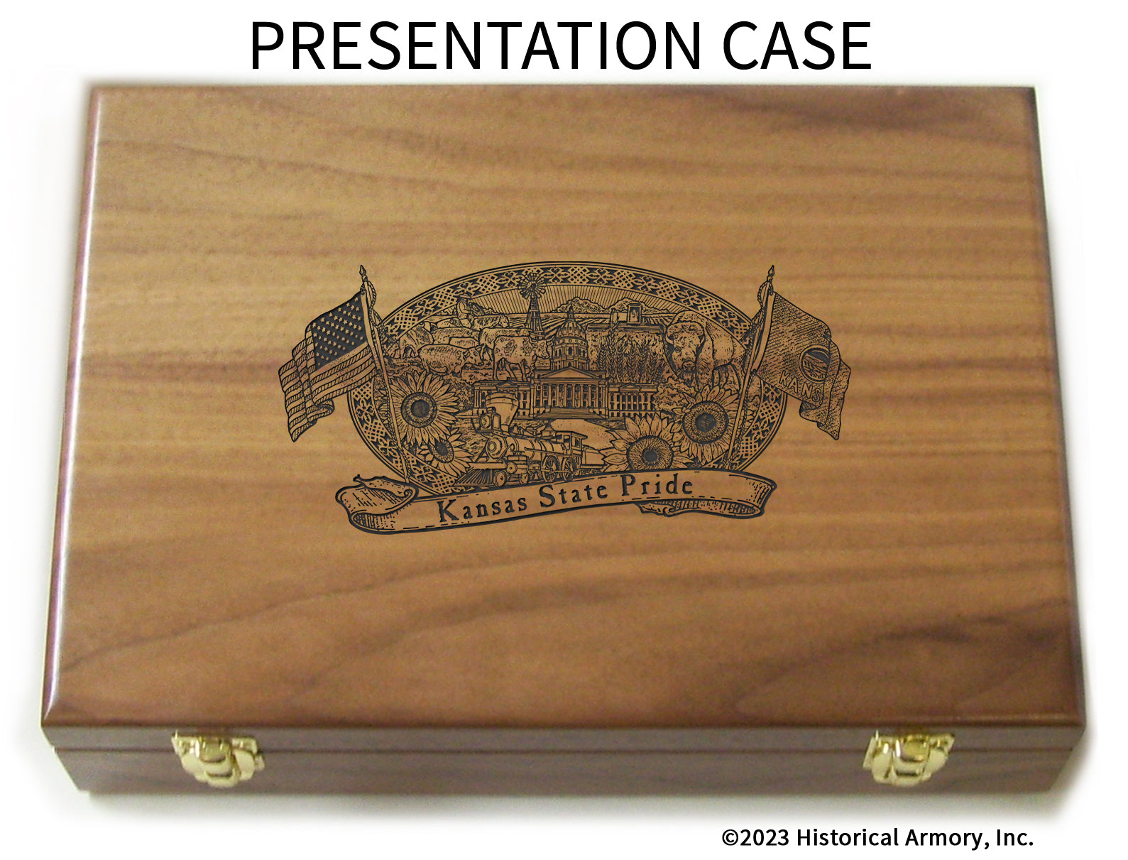 Kansas State Pride Limited Edition Engraved 1911 Presentation Case