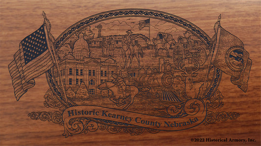 Kearney County Nebraska Engraved Rifle Buttstock