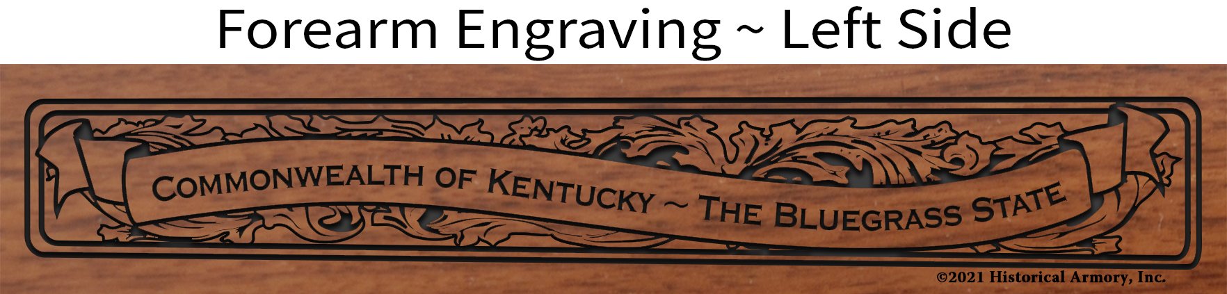 Kenton County Kentucky Engraved Rifle Forearm Left-Side