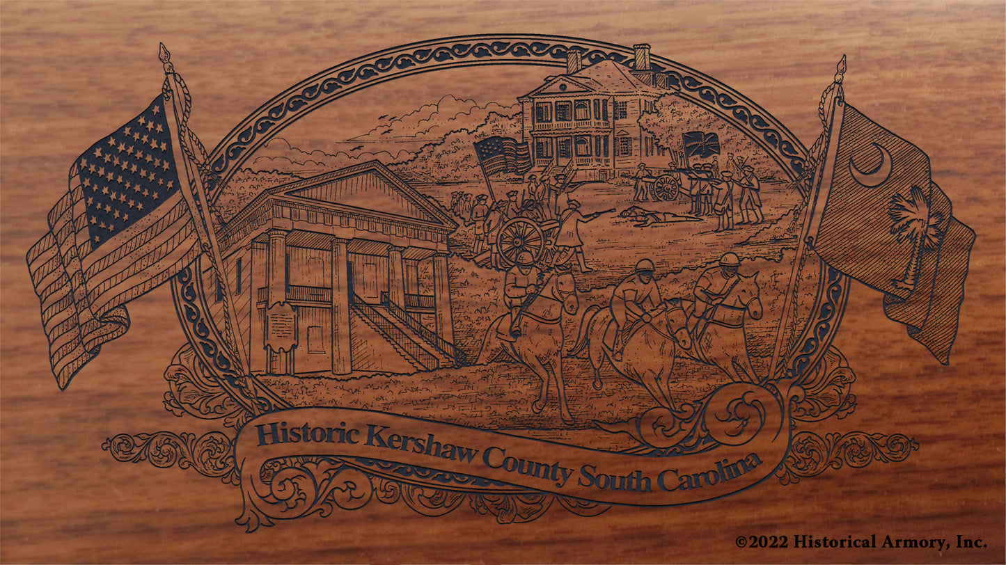 Kershaw County South Carolina Engraved Rifle Buttstock