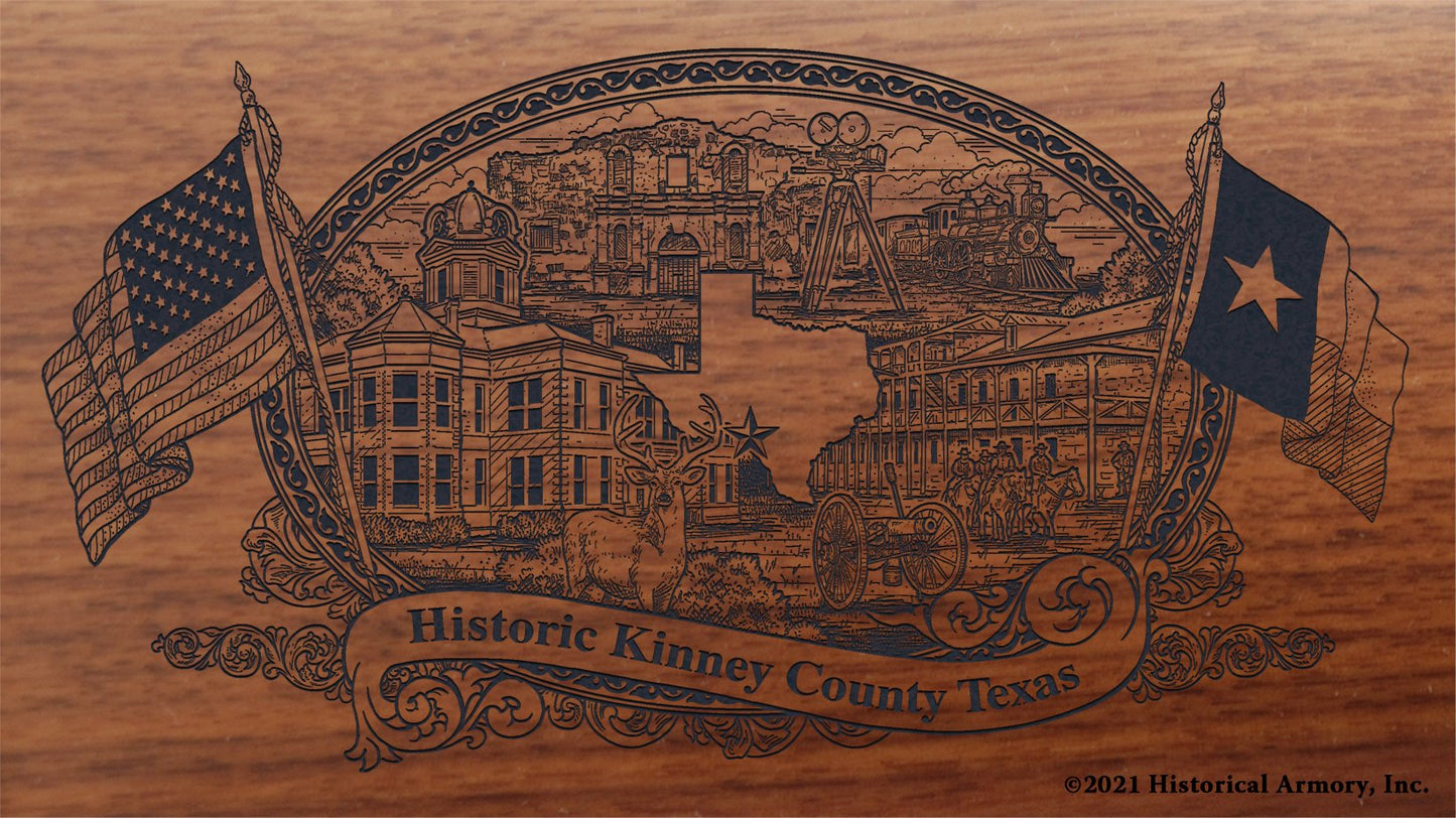 Engraved artwork | History of Kinney County Texas | Historical Armory