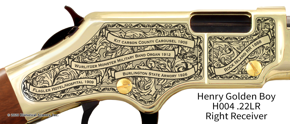 Kit Carson County Colorado Engraved Rifle