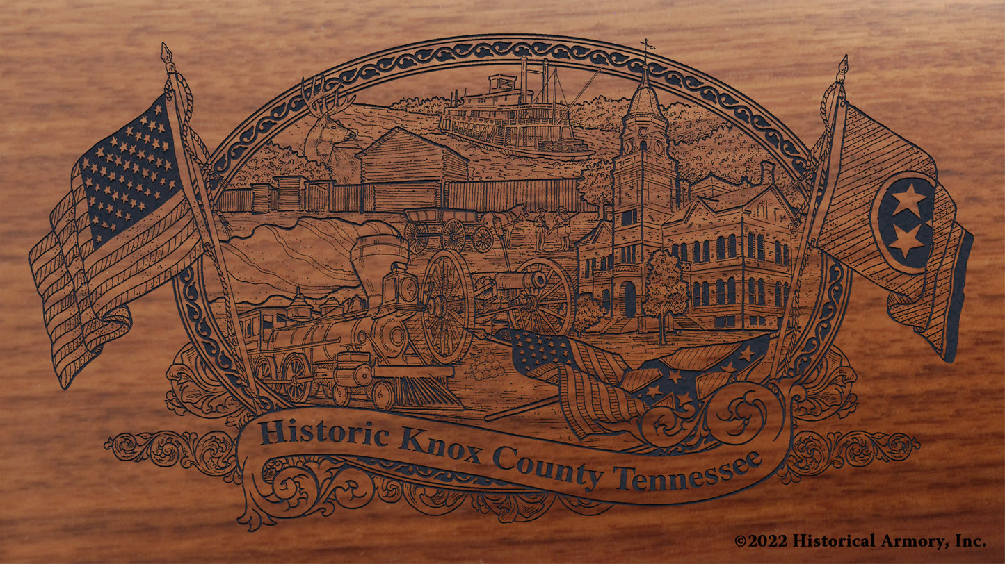 Knox County Tennessee Engraved Rifle Buttstock